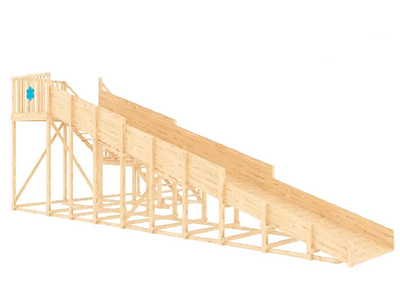 Зимняя горка Snow Fox скат 10 м (мод. 2), без окраски