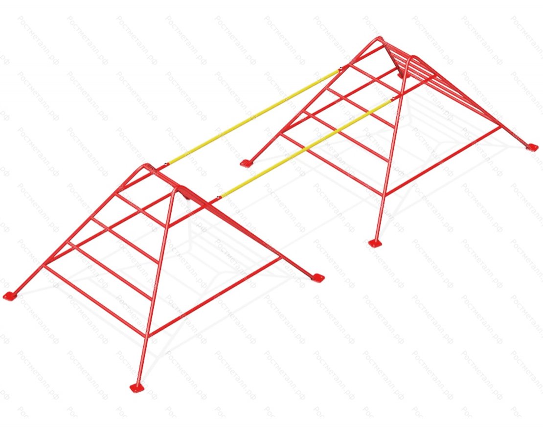 Детский спортивный комплекс Пирамидки с брусьями 3135